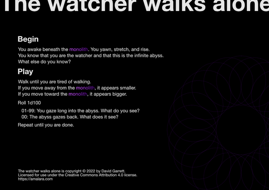 The watcher walks alone
