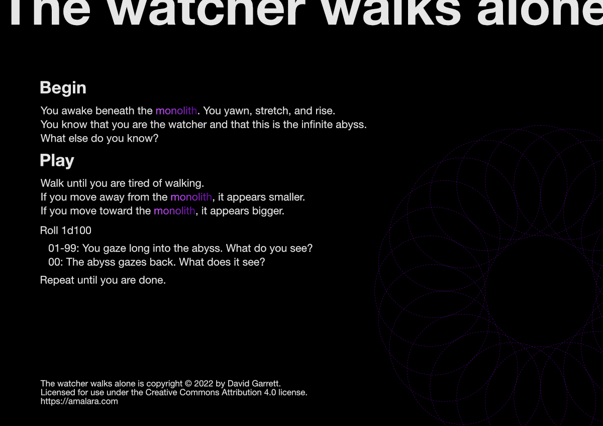 The watcher walks alone